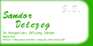 sandor delczeg business card